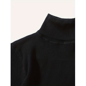 Solid Turtle Neck Sweater 3 Pack, Casual Long Sleeve Slim Pullover Sweater, Women's Clothing