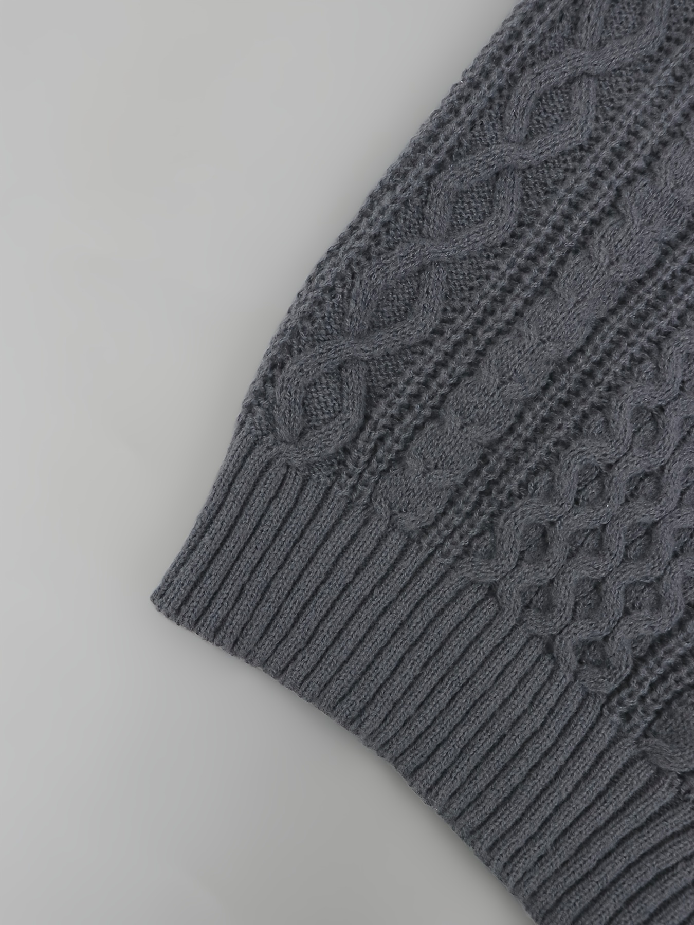 solid notched neck pullover sweater casual long sleeve sweater for fall winter womens clothing details 2